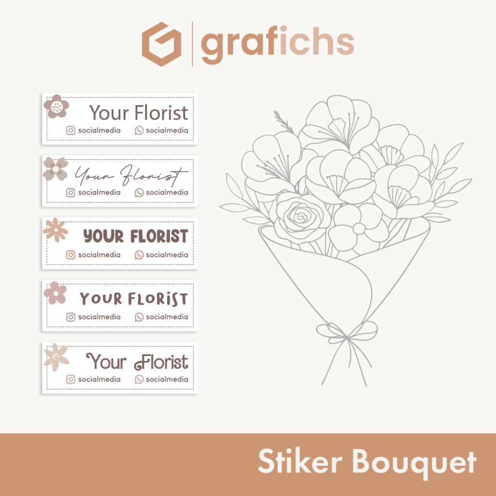 

Stiker Bouquet Bunga Florist GISB16-20 by Grafichs
