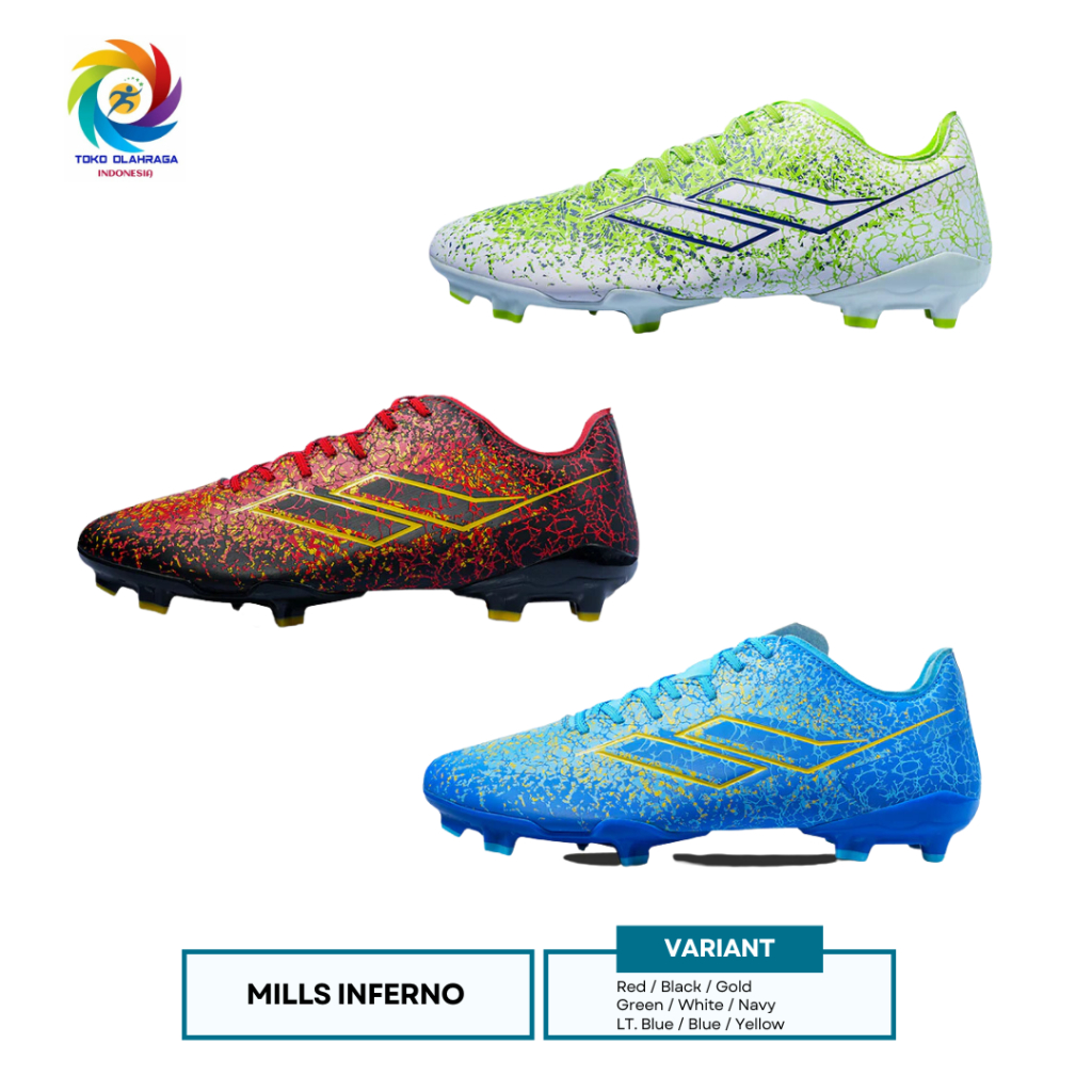 Sepatu Bola MILLS Inferno FG Original / Sepatu Sepak Bola Original Mills