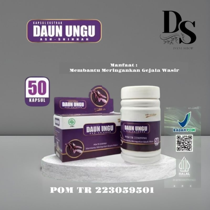 Kapsul Herbal Daun Ungu Original BPOM Obat ember wasir
