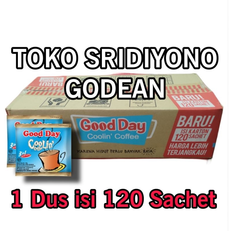 

GOOD DAY COOLIN 1 DUS ISI 120 SACHET EXPIRED LAMA STOCK BARU TERUS