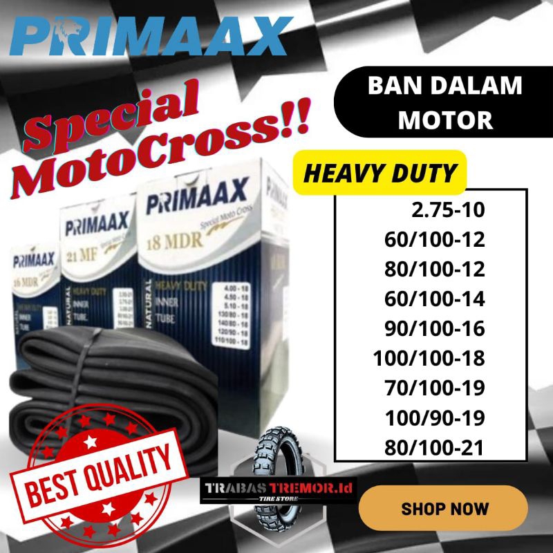 BAN DALAM MOTOR HEAVY-DUTY SPECIAL MOTOCROSS RING 10 12 14 18 19 21 TRAIL MURAH