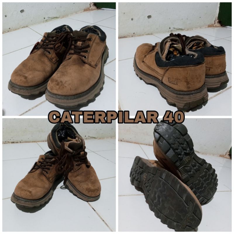 sepatu second kulit original merk caterpilar