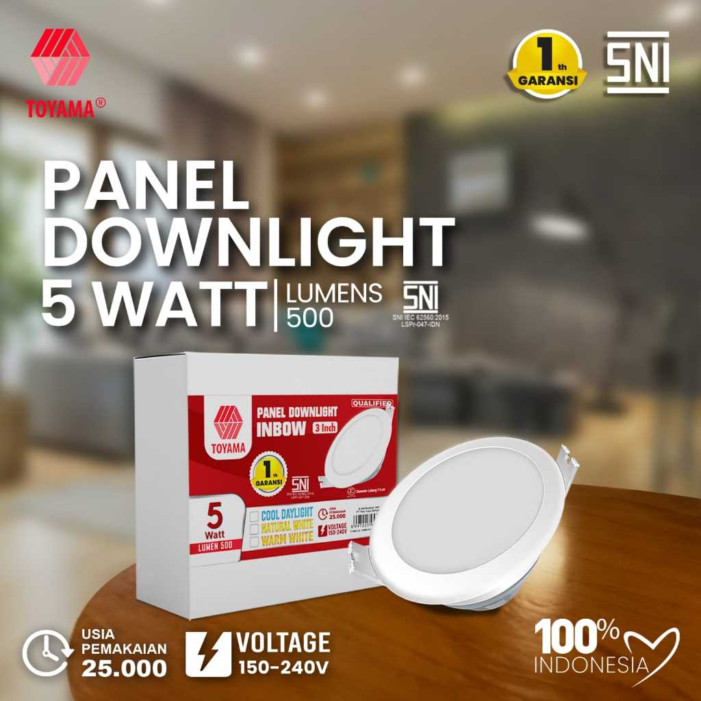 Lampu Led Panel Toyama Inbow In Lite 5W / Downlight