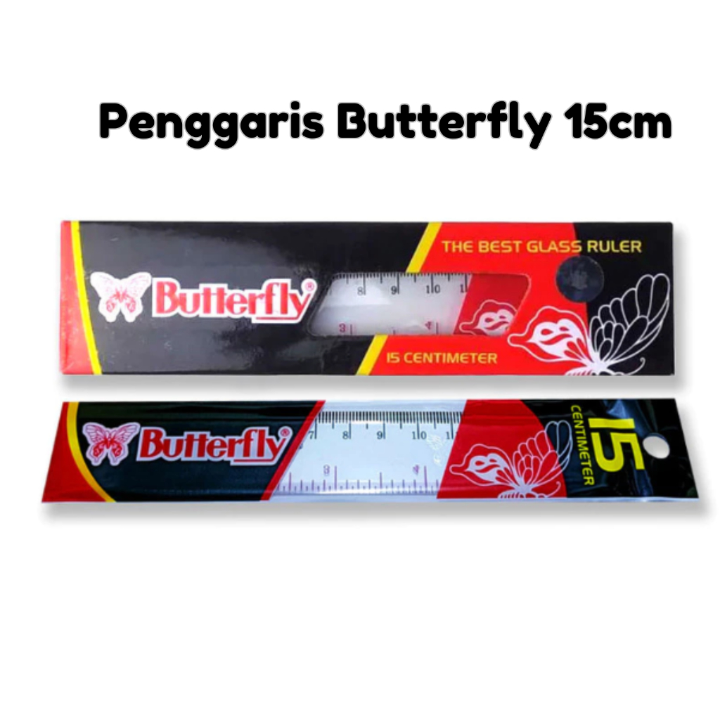 

Penggaris Butterflly 15 cm (per lusin)