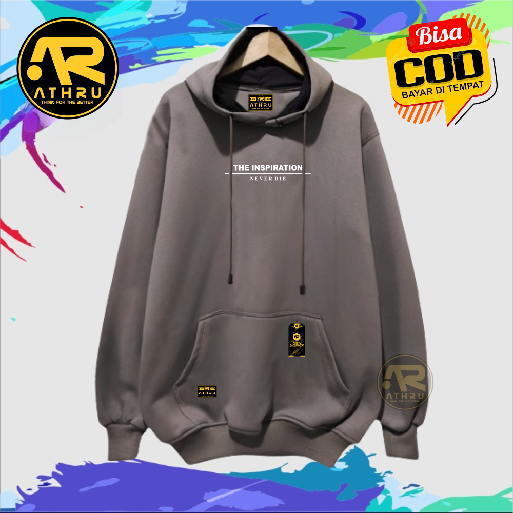 Athru Hoodie Pria Wanita Distro Warna Carcol Sablon The Inpirasion Bahan Tebal Jemper Cowok Keren