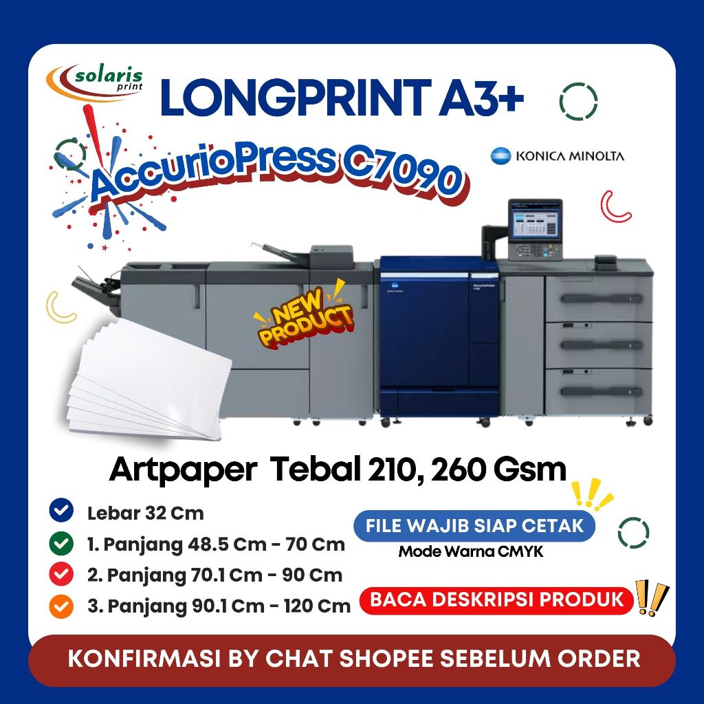 

LONG PRINT ART PAPER TEBAL 210/260 Gsm A3+