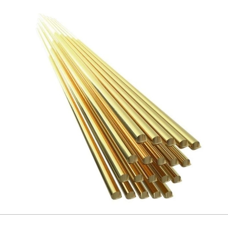 Kawat untuk bahan las listrik kuningan per satu meter batang batangan