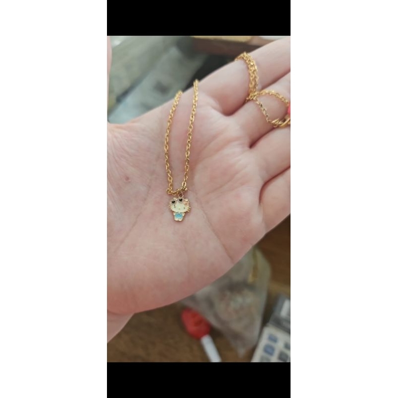kalung anak balita rantai nori hello kitty emas asli 375 8k mas muda
