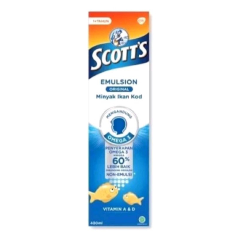scott's emulsion cod liver oil rasa original 400ml.