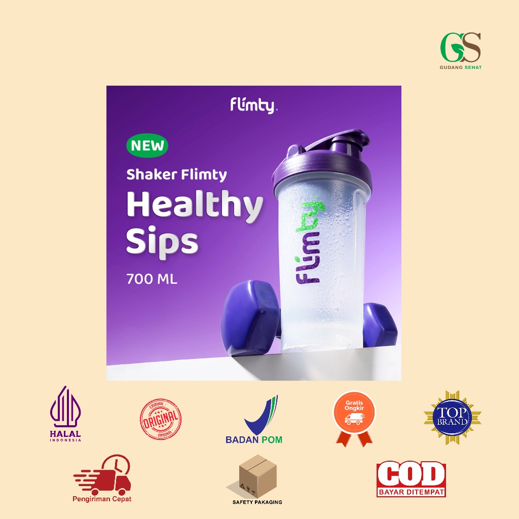 Manado Botol Shaker Flimty Flimeal Original 700 ML Ungu