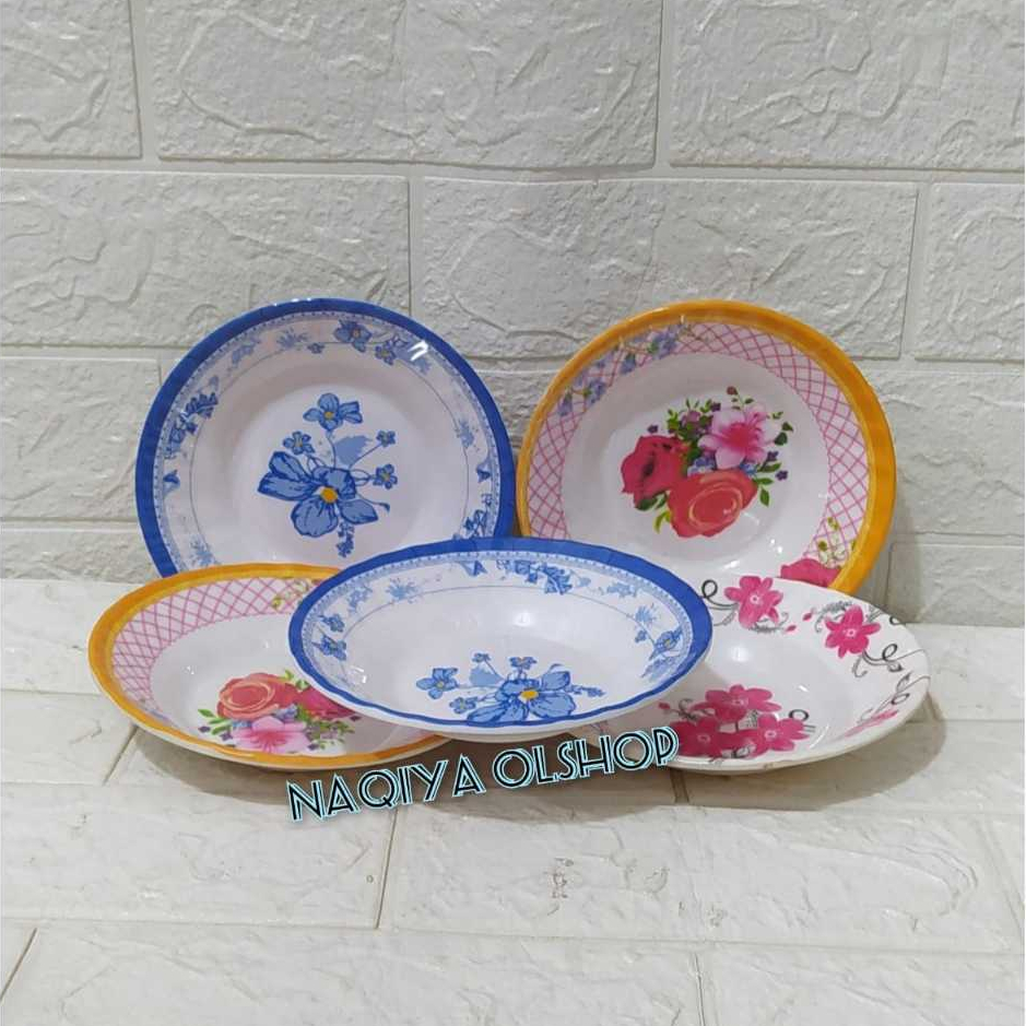 12pcs Piring Tatakan Gelas Melamin Motif / Piring Kecil Melamin /Tatakan Gelas