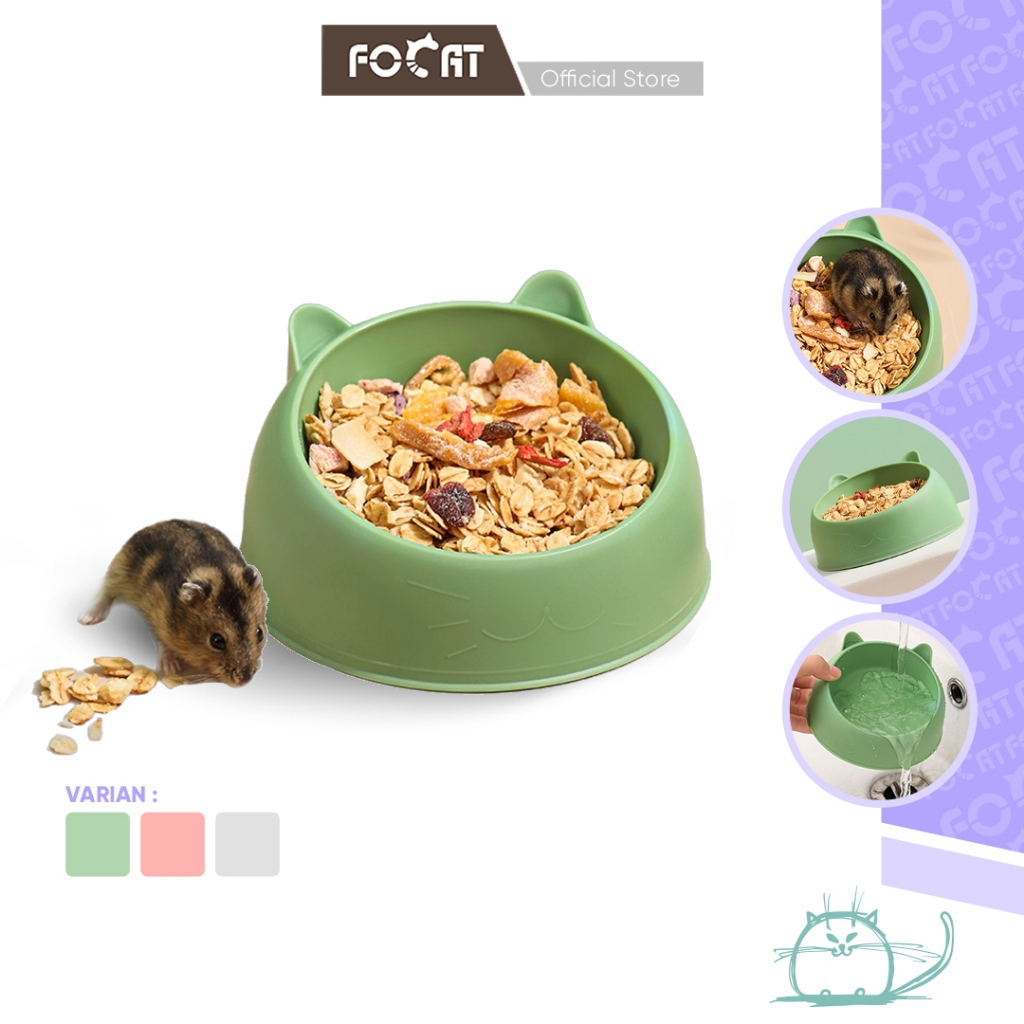 FOCAT Mangkuk Makanan Hamster Sugar Glider Hewan Pengerat M77 Hamster Bowl Feeder