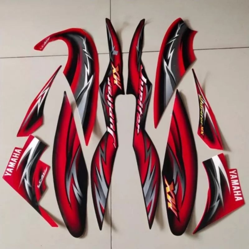 Striping Stiker Body Yamaha Jupiter Mx Old 135 2006 Standar Striping Jupiter Mx Old 2006 Merah Hitam