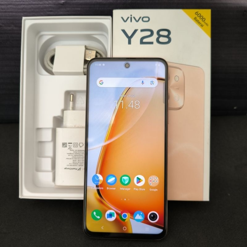 vivo Y28 Ram 8GB Internal 128GB HP Second Seken Bekas Fullset [murah] hp murah