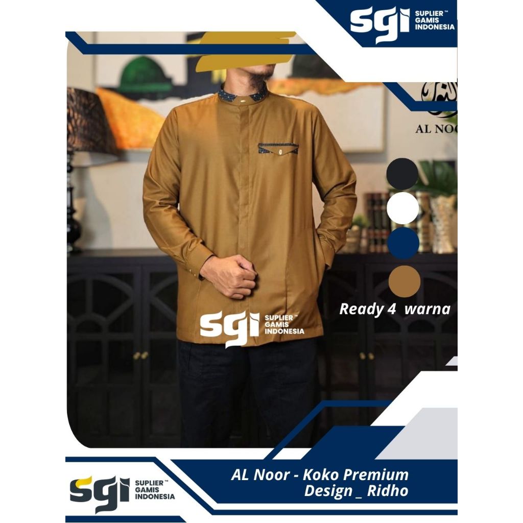Koko Kemko Pria Al Noor Lengan panjang Design Ridho