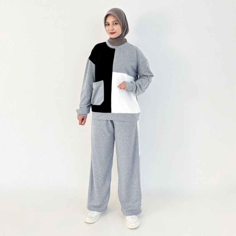 Setelan Olahraga Celana Wanita Panjang 103-105cm  Fit M-XXL Lexahrasignature Set sporty Olga Gym Zum