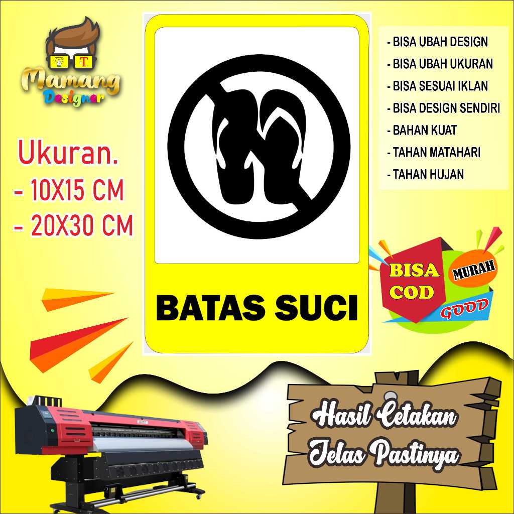 

Cetak Sticker Untuk Tempelan Batas Suci Keren Kuning