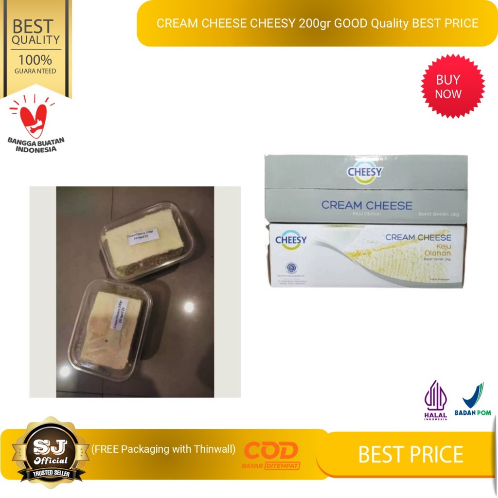 

CREAM CHEESE CHEESY 200gr GOOD Quality BEST PRICE (FREE Packaging with Thinwall)