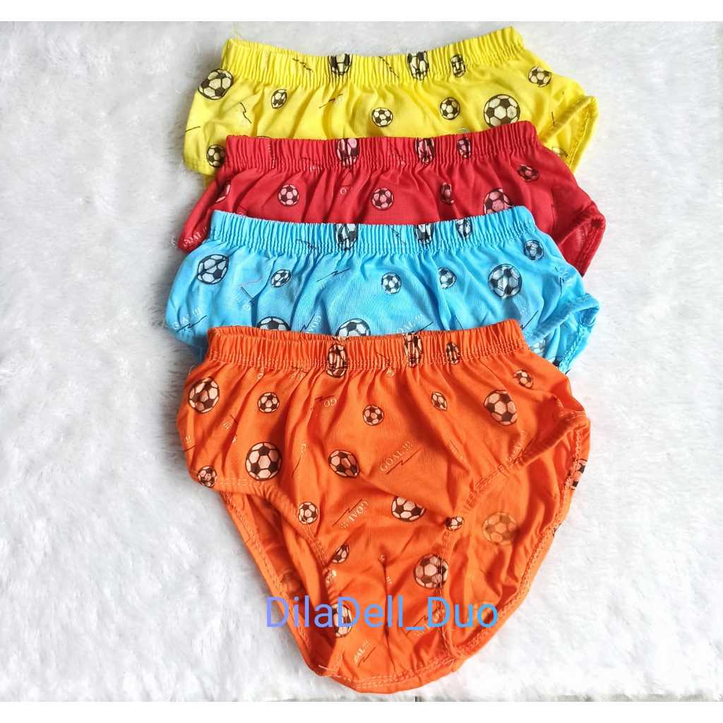 TERLARIS 3 Pcs 6 Pcs 12 Pcs Celana Dalam Anak Laki Laki , Celana Dalam Anak Laki Laki Motif Bola , C