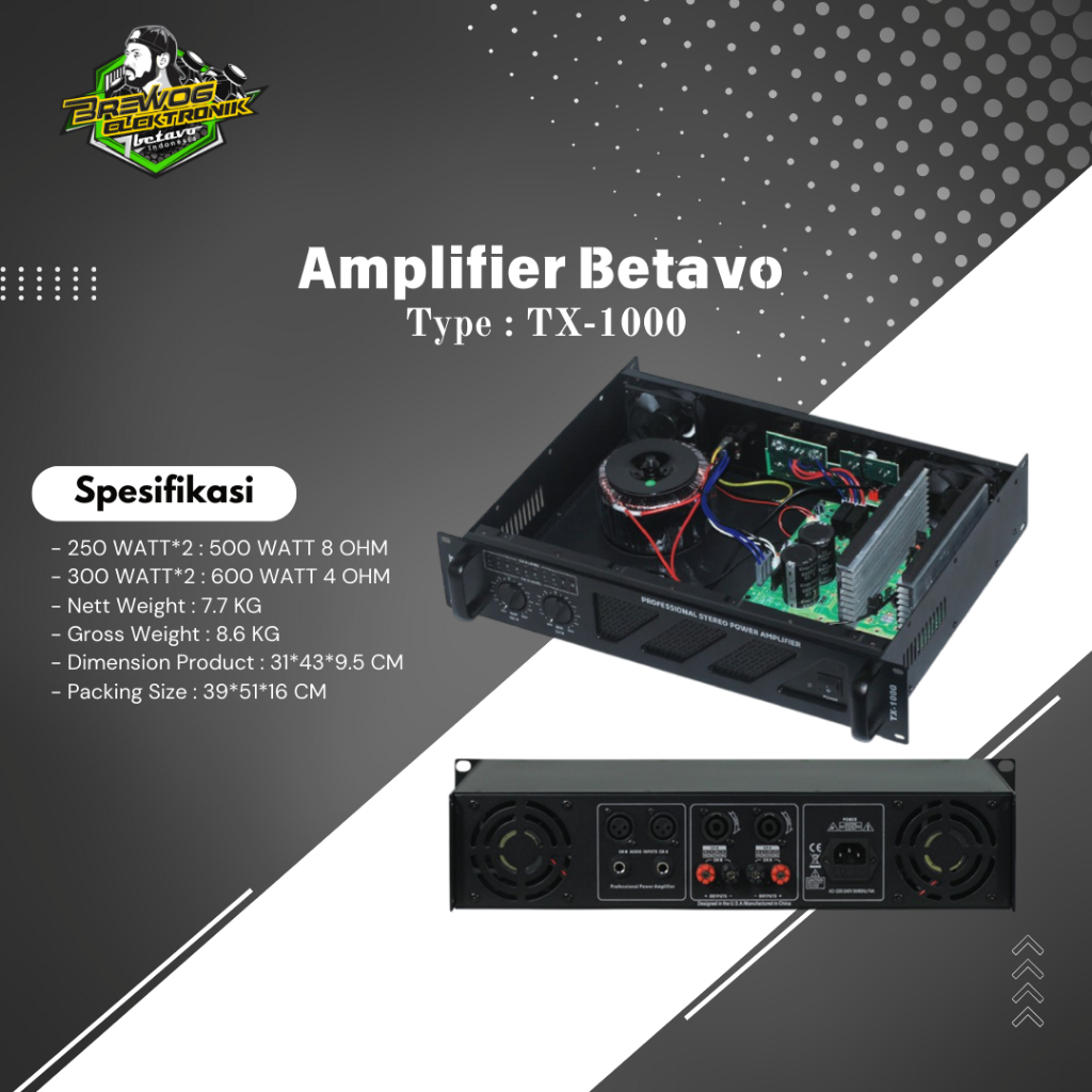 AMPLIFIER BETAVO TX-1000