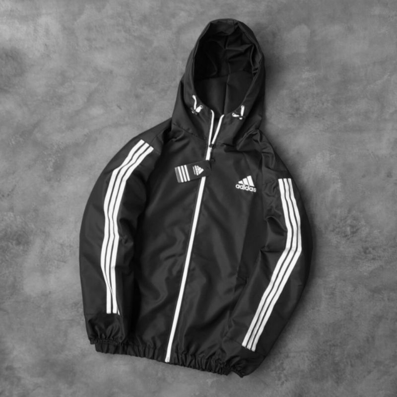 Jacket Parasut Trefoil Stripe Premium