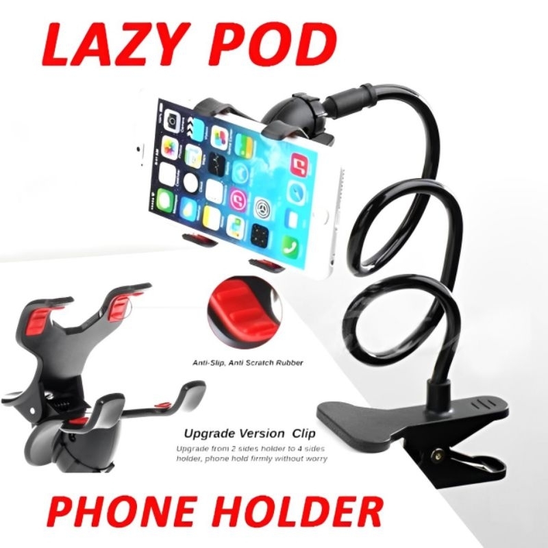 HOLDER JEPIT HP PHONE HOLDER LAZYPOD MOBILE MONOPOD STAND HP SMARTPHONE JEPIT MEJA