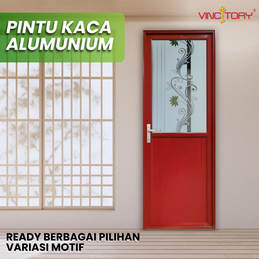 Vincitory Pintu Aluminium Kaca Kamar Mandi Set Lengkap Dengan Kusen Murah Kualitas Premium