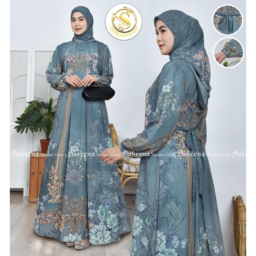Sakeena_Jasmine Gamis Ceruty Digital Printing