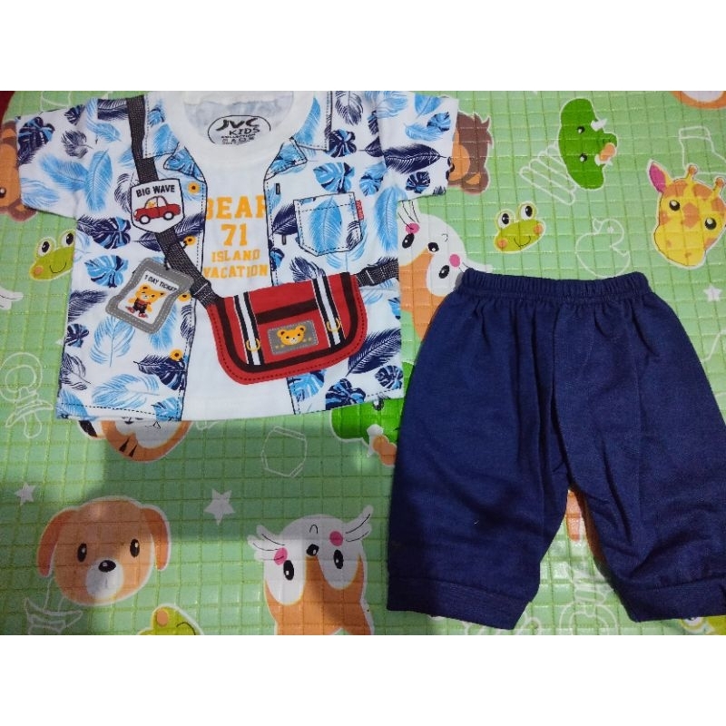 Baju Bayi Motif Pantai Laki-Laki Untuk Umur 6bulan- 3tahun