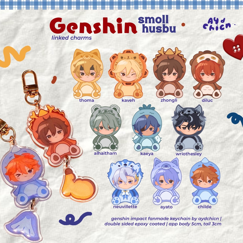 Genshin Impact Smoll Husbu Epoxy Keychain Fanmerch by aydchicn