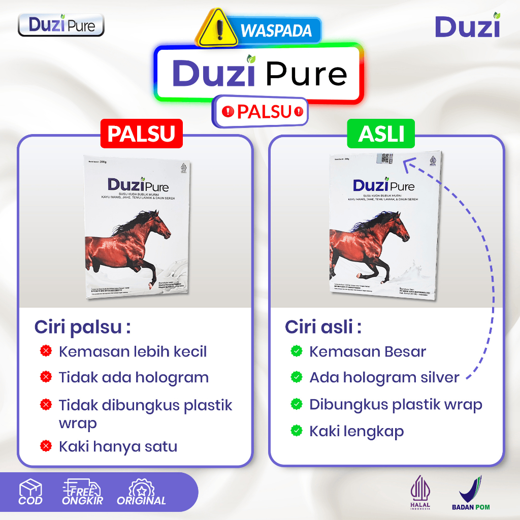 

Duzi Pure - Susu Kuda Lombok Terbuat Dari 5 Bahan Herbal Alami 100% Original Tanpa Efek Samping