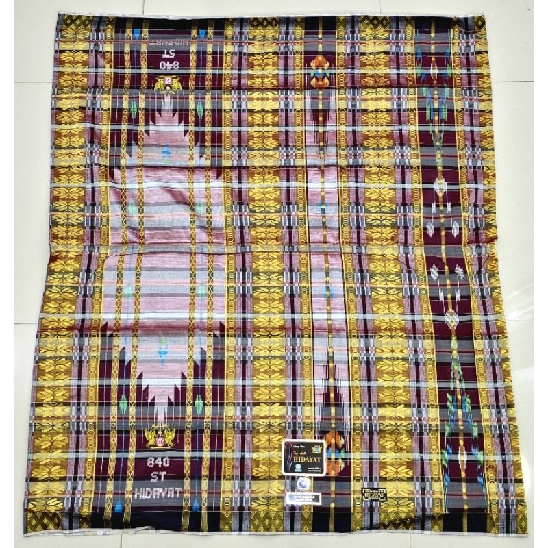 Sarung sutra HIDAYAT ST 840 double songket sarung para kiyai dan habaib