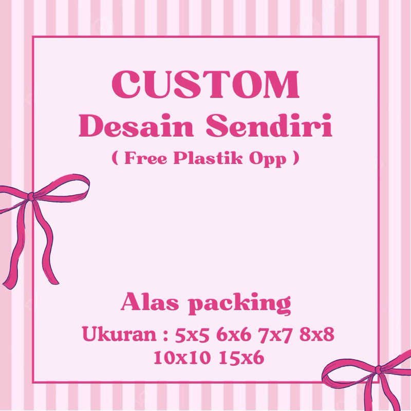 

Custom design sendiri/Alas packing custom Free Plastik Opp