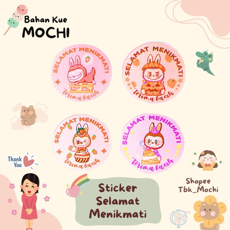 

Sticker Selamat Menikmati / Stiker Terima Kasih / Sticker Thank You 2,5cm 500pcs 1 roll