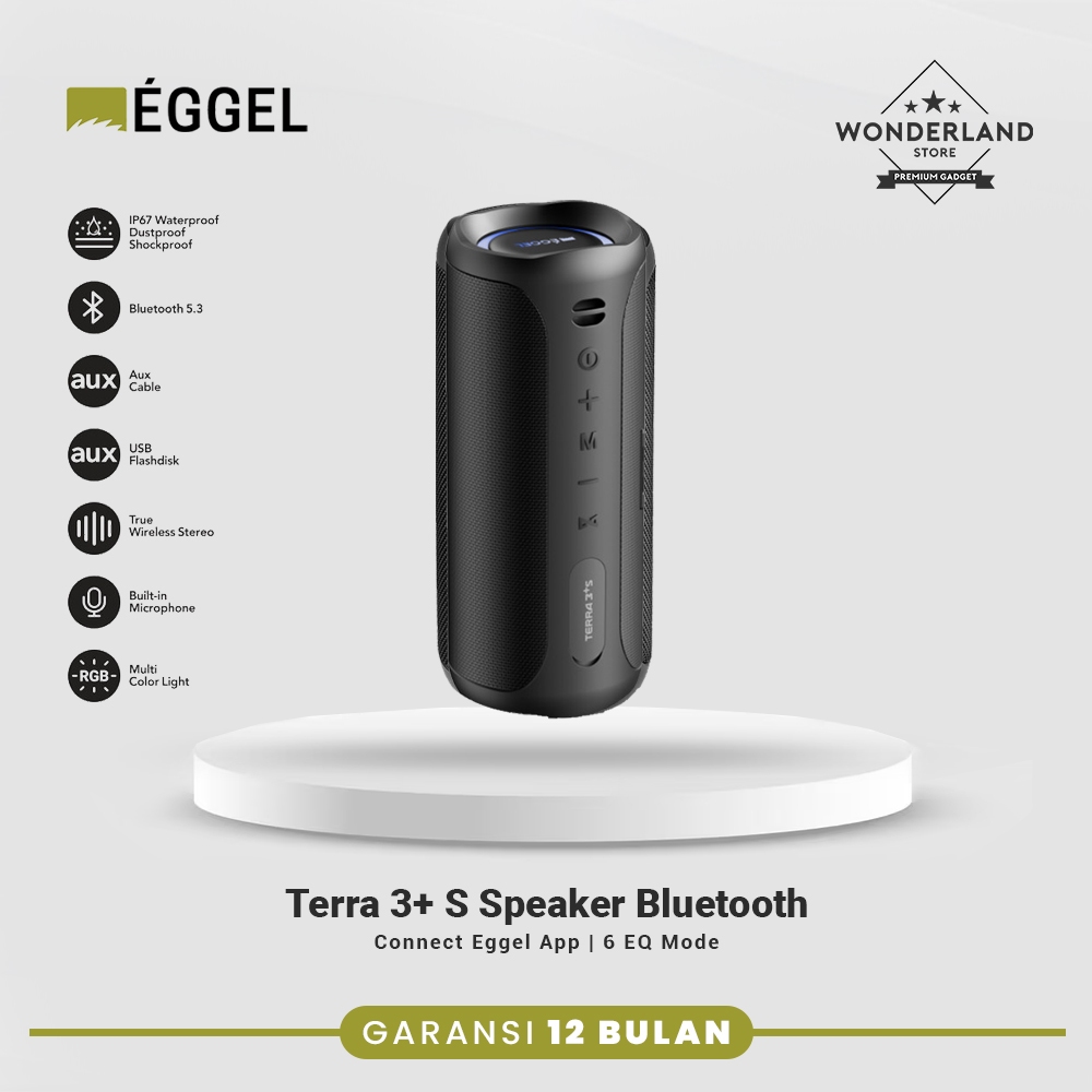 Eggel Terra 3+S Terra 3 Plus S RGB Lights Waterproof Bluetooth Speaker IP67 Bluetooth 5.3 6EQ