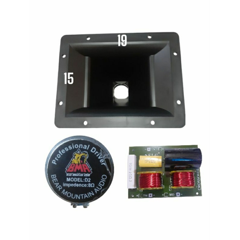 Paket Tweeter BMA D2 Plus Corong Dan Crossover 2 Way