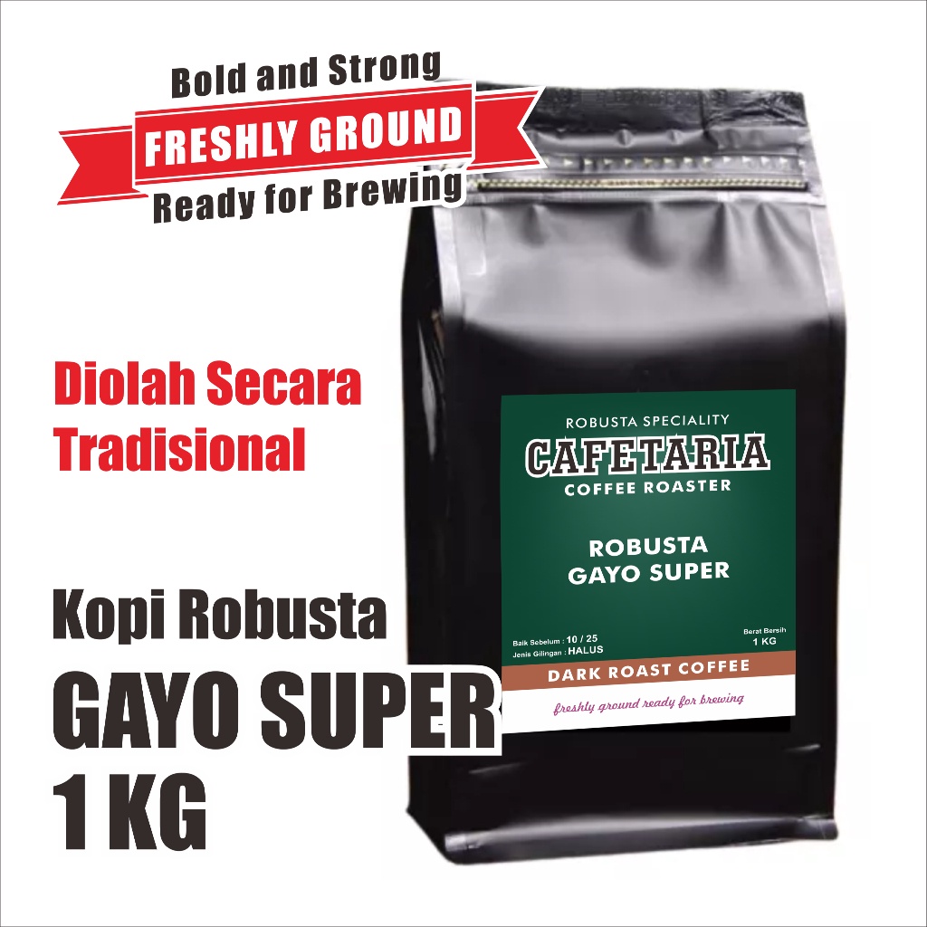 

Diskon Produk 1 CAFETARIA Kopi Robusta Aceh Gayo Super 1 Kg Fresh Roasted