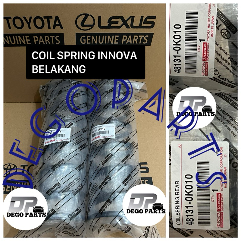 COIL SPRING PER KEONG BELAKANG INNOVA DIESEL BENSIN MANUAL MATIC ASLI ORIGINAL