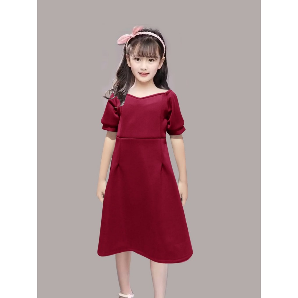 Dress anak scuba premium syahira
