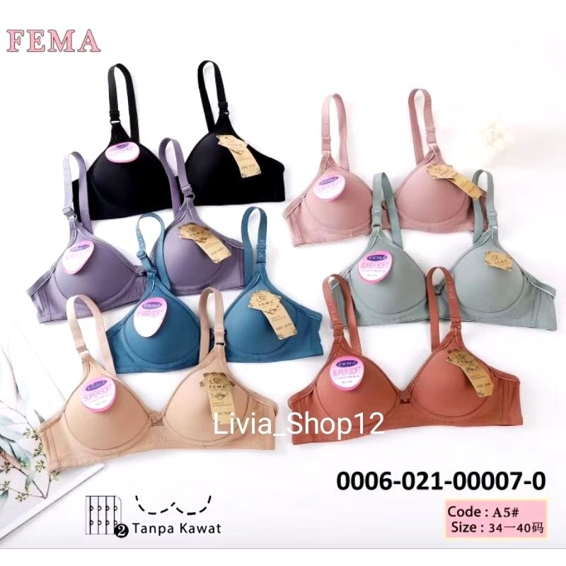 Fema Bra / Bh Fema Pengait Hak 2 polos A1/A5 3332