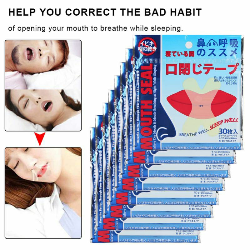 Alat anti Ngorok Mulut Tidur Japanese Mouth X Seal Mulut Bibir Anti Dengkur Ngorok