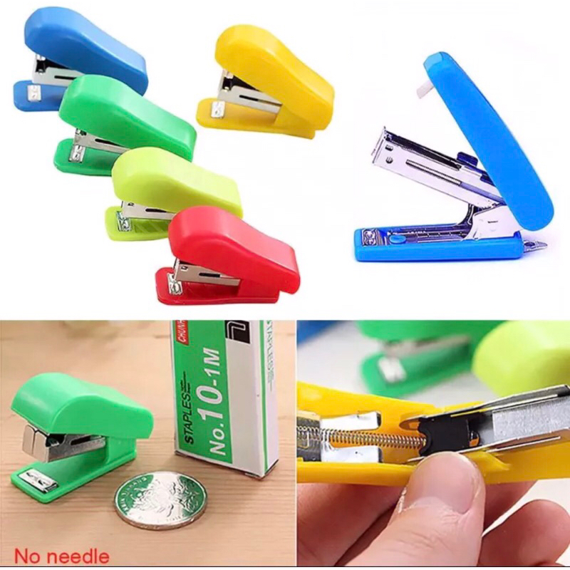 

Staples Mini Unik Lucu / Stapler Kecil Bonus Isi