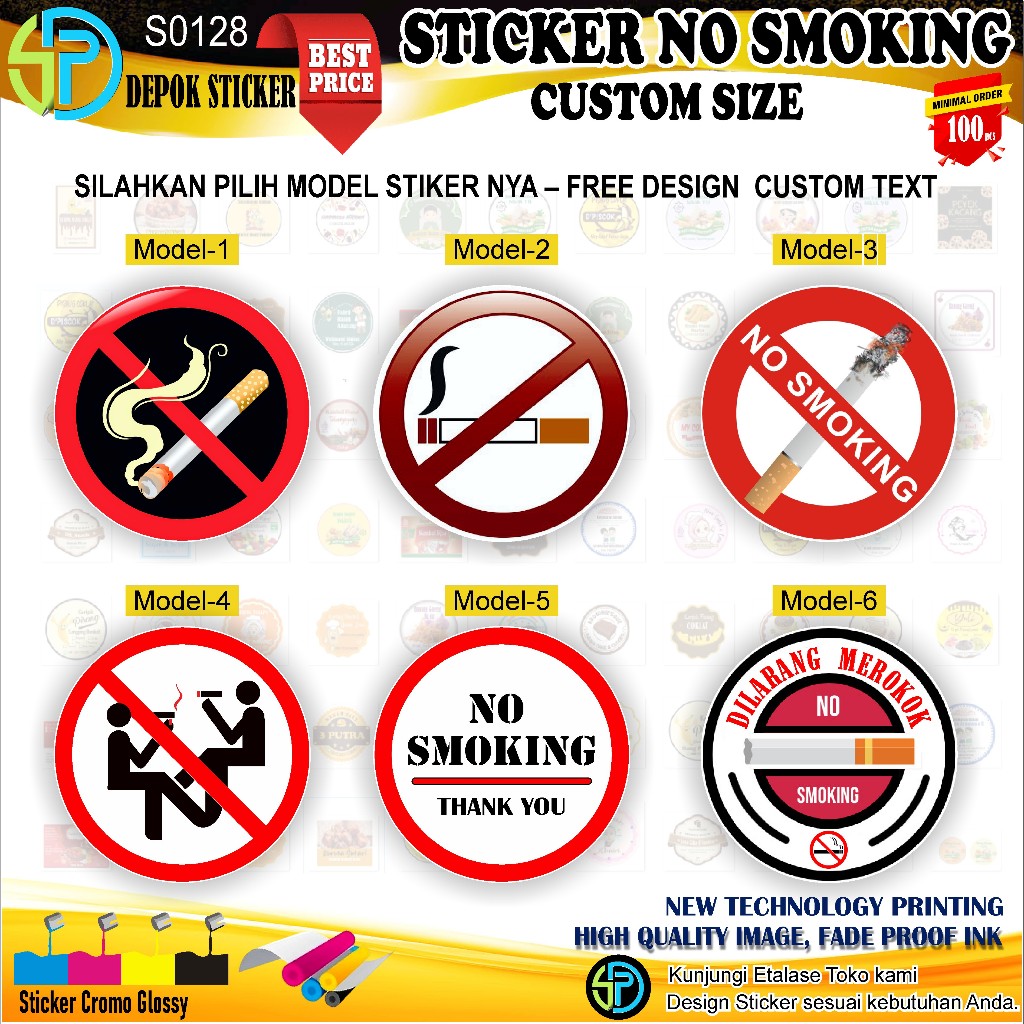 

Stiker NO SMOKING Bulat