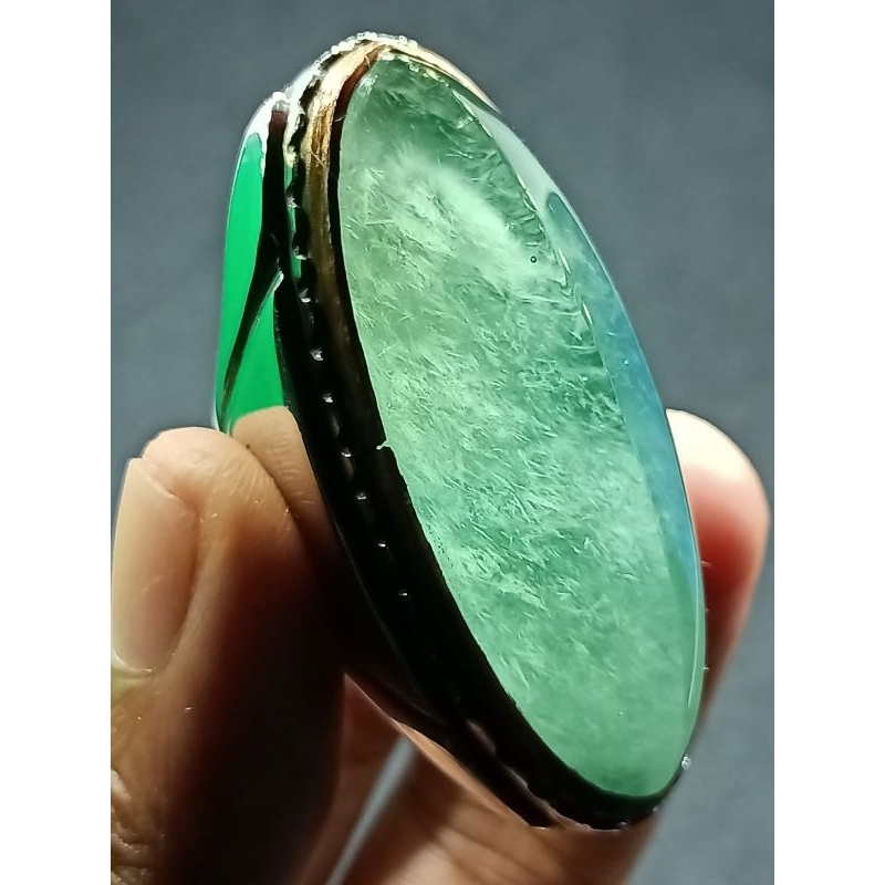 Cincin Batu Pandan Suji Hijau Zambrud, Model Pandan Jumbo