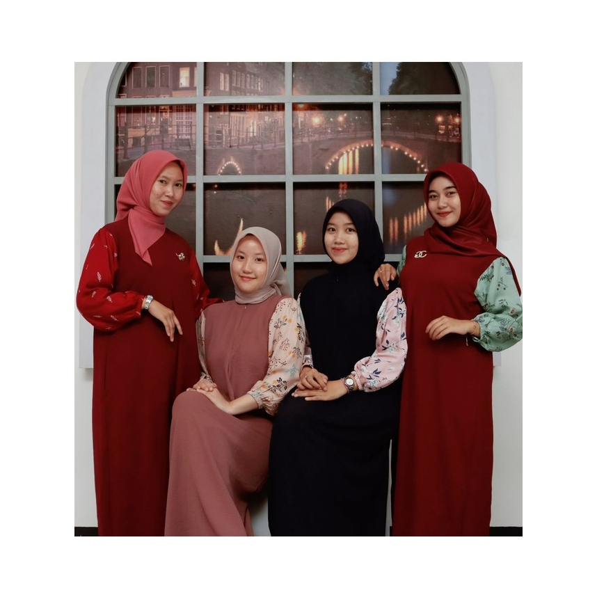 Alya Gamis / Gamis Crinkle / Dress Simple Elegan