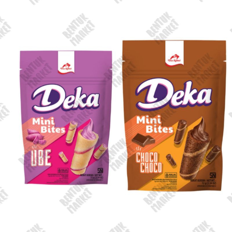 

DEKA Mini Wafer Bites Choco Coklat 72gr / DEKA Mini Wafer Bites Ube 72gr / Makanan Ringan