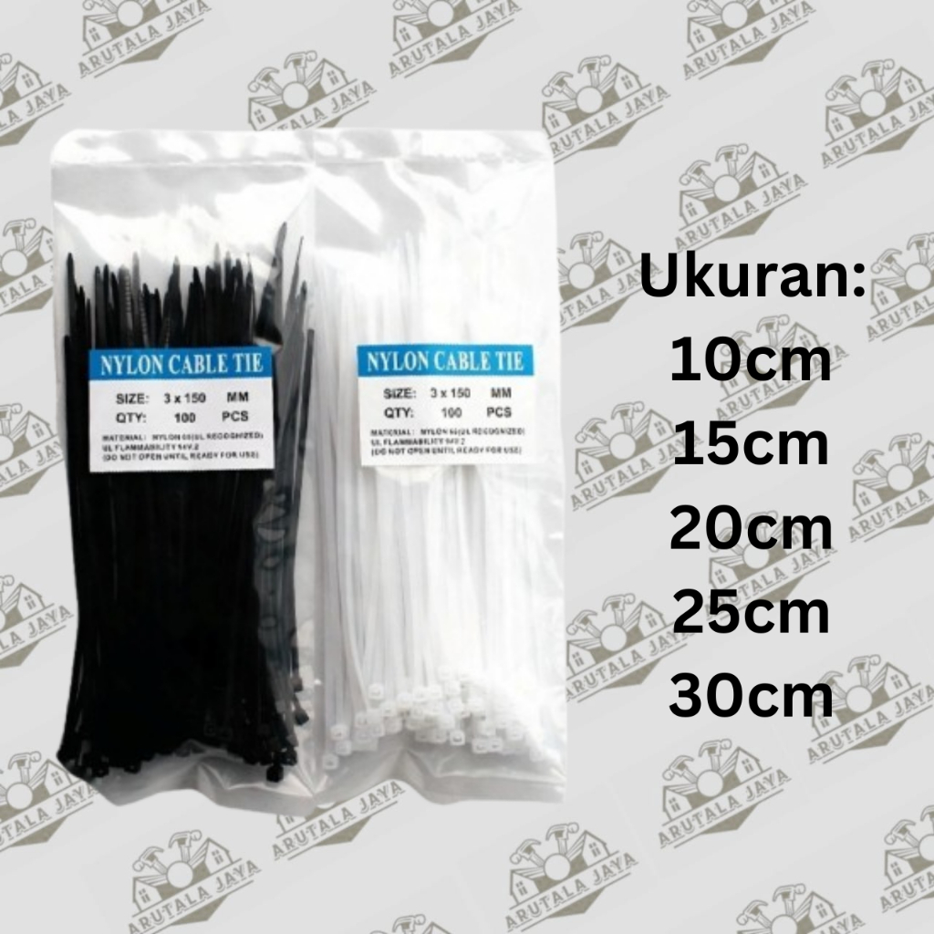 

Kabel Ties 1Pack isi 100PCS 10cm , 15cm , 20cm , 25cm , 30cm / Kabel Tie / Cable Tis / Kabel Tis / Nylon Cable Tie