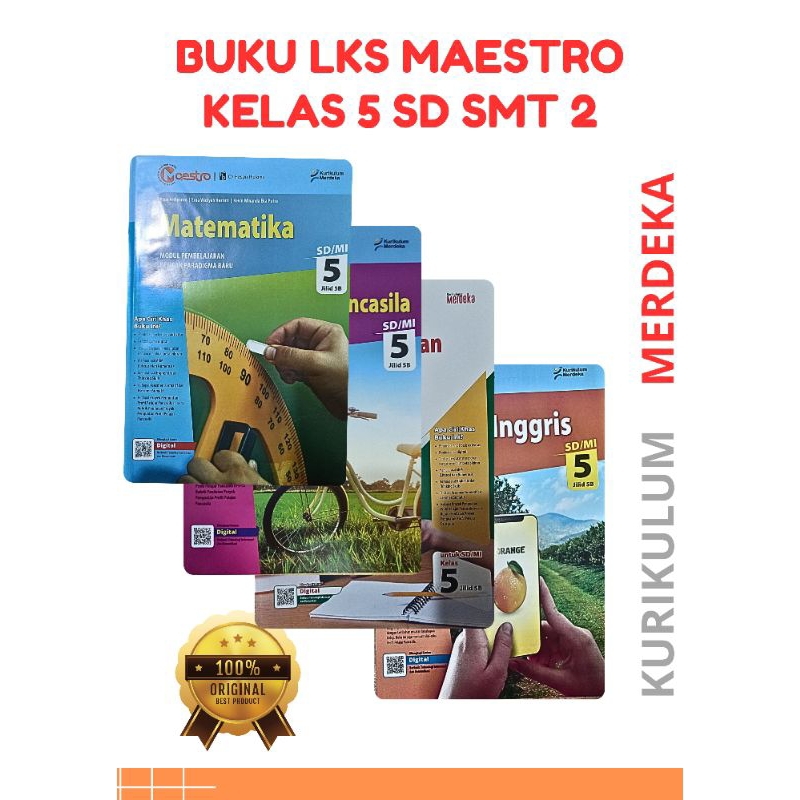 BUKU LKS ( LATIHAN SOAL ) " MAESTRO " KELAS 5 SD SEMESTER 2 KURIKULUM MERDEKA PENERBIT HASAN PRATAMA