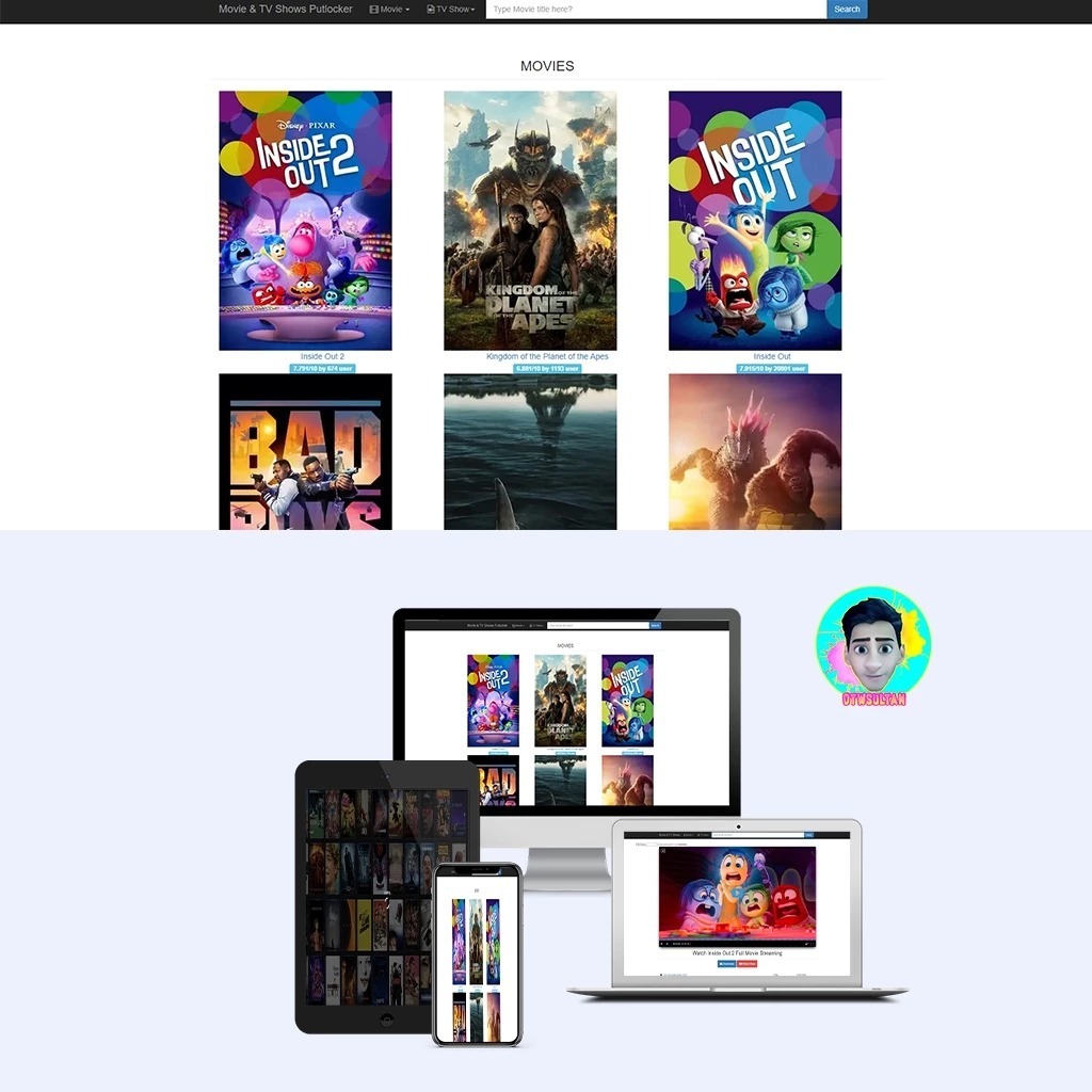 LANDING PAGE WEBSITE MOVIE SIMPEL AGS MULTY URL SUB ID UNTUK CPA AFILIASI