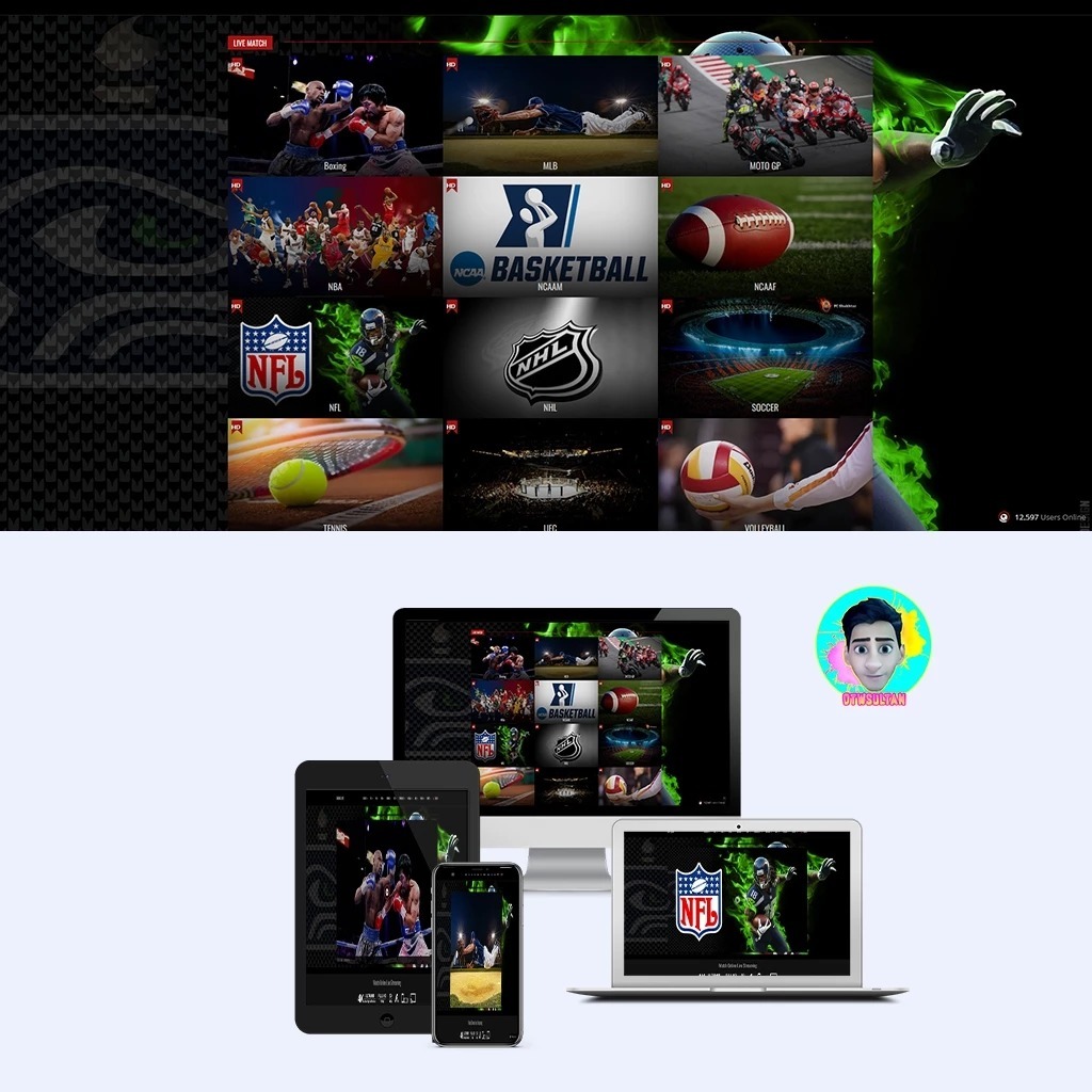 LANDING PAGE WEBSITE SPORTS V1 UNTUK CPA AFILIASI